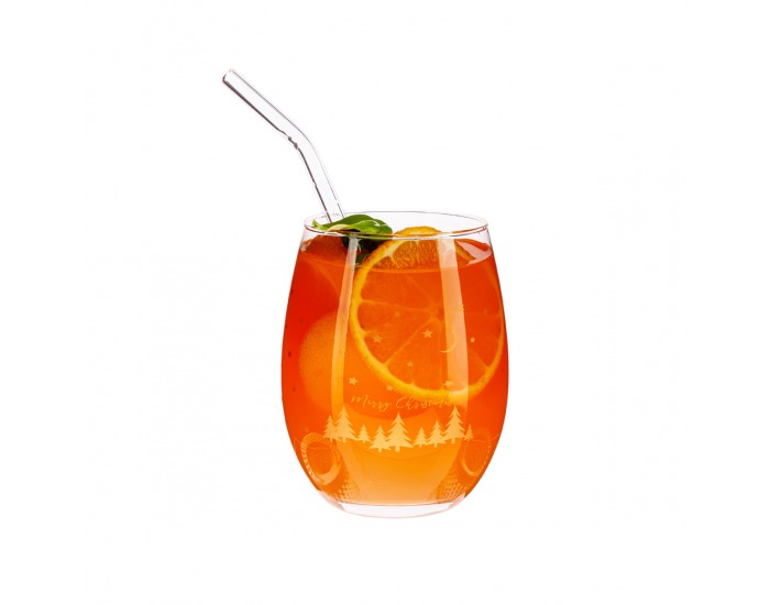 Pohár na vodu (4 ks) Quatro Amigos 600 ml - priehľadná / zlatá