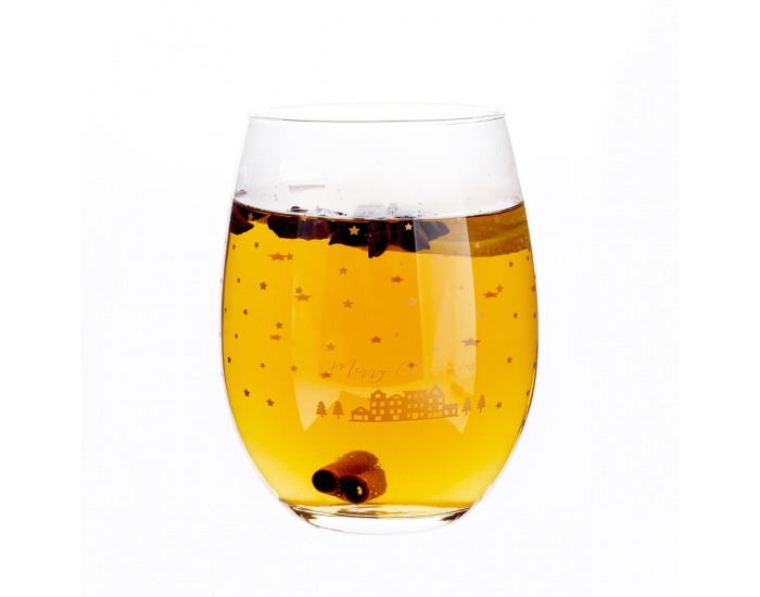 Pohár na vodu (4 ks) Quatro Amigos 600 ml - priehľadná / zlatá