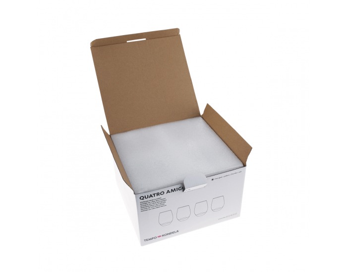 Pohár na vodu (4 ks) Quatro Amigos 600 ml - priehľadná / zlatá