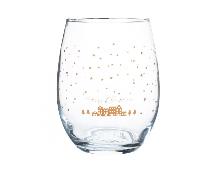 Pohár na vodu (4 ks) Quatro Amigos 600 ml - priehľadná / zlatá