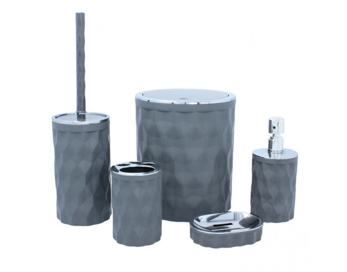 Sada kúpeľňových doplnkov (5 ks) Raber - sivá