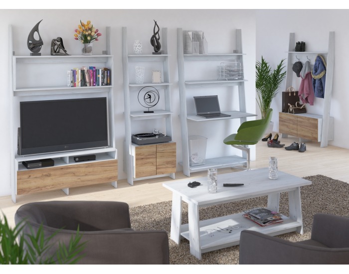 Regál Rack RAC-03 - craft biely