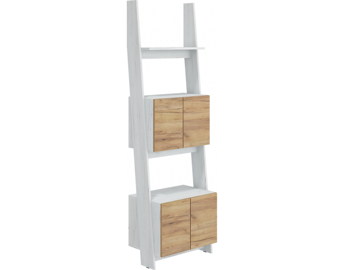 Regál Rack RAC-05 - craft biely / craft zlatý