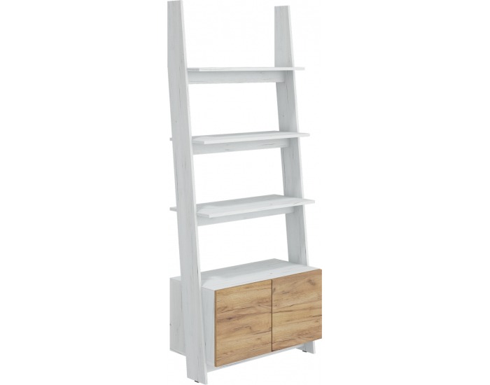 Regál Rack RAC-07 - craft biely / craft zlatý