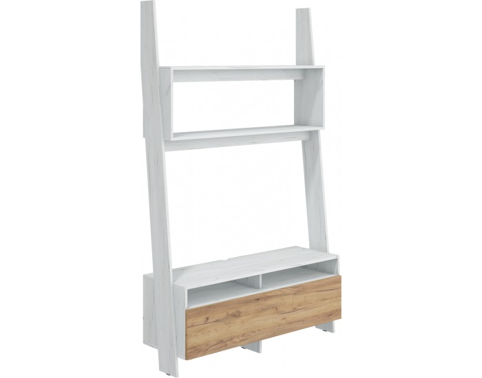 TV stolík Rack RAC-09 - craft biely / craft zlatý