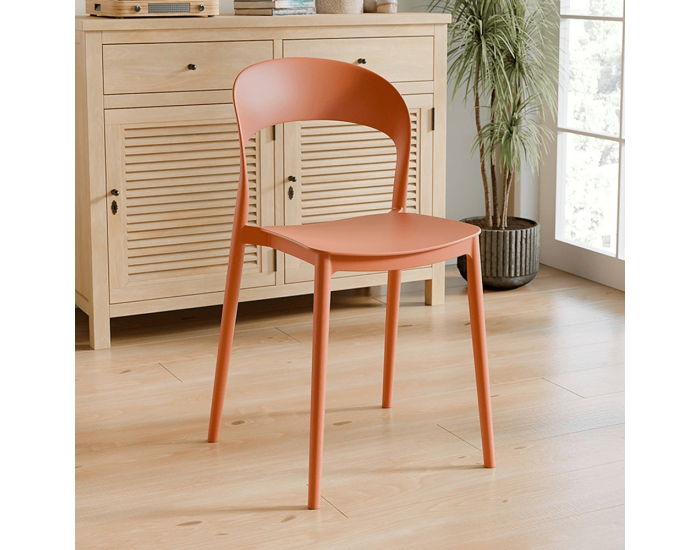 Stohovateľná stolička Radana New - oranžová