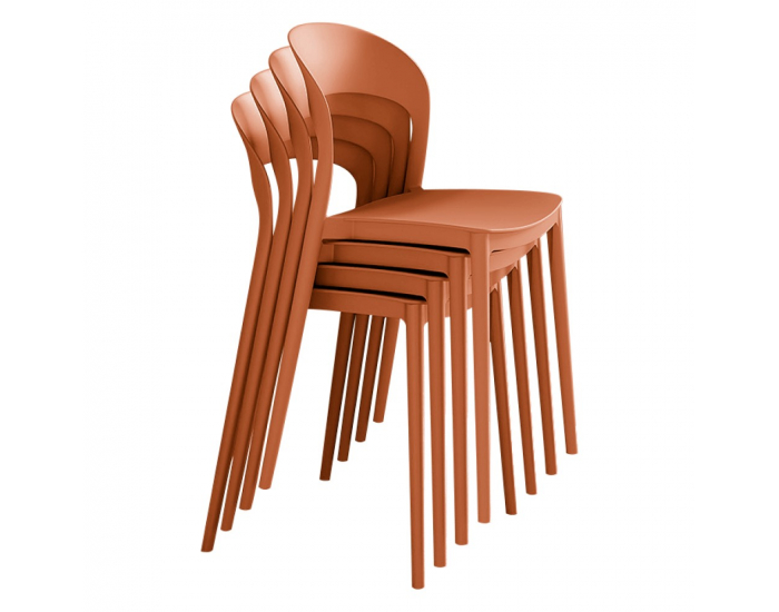 Stohovateľná stolička Radana New - oranžová