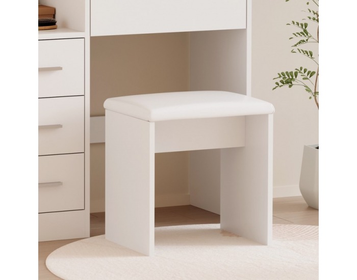 Toaletný stolík s taburetkou Radas - biela