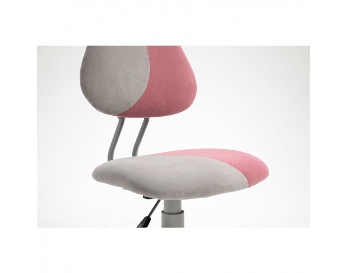 Detská stolička na kolieskach Raidon - sivá / ružová