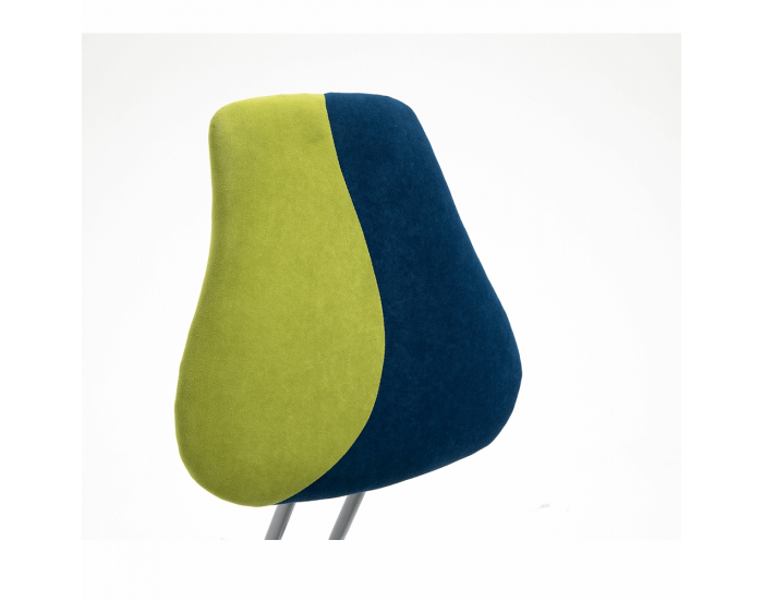 Detská stolička na kolieskach Raidon - zelená / modrá / sivá