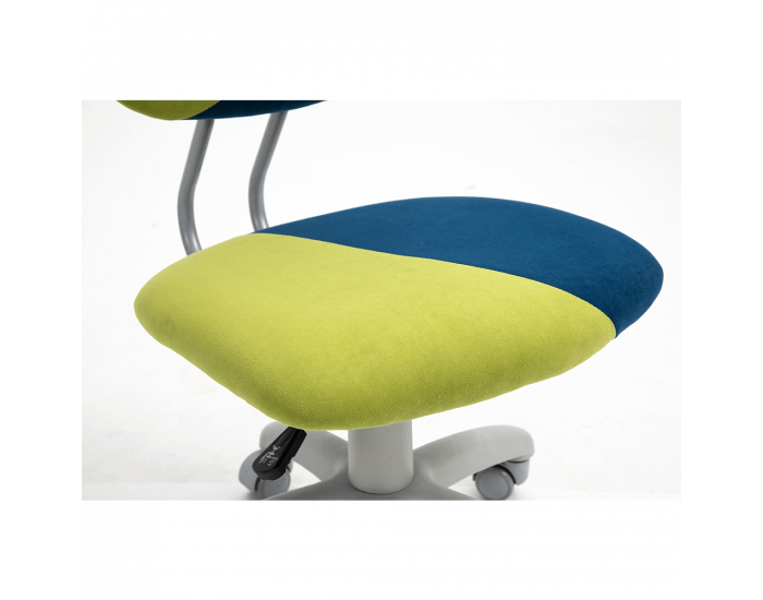 Detská stolička na kolieskach Raidon - zelená / modrá / sivá