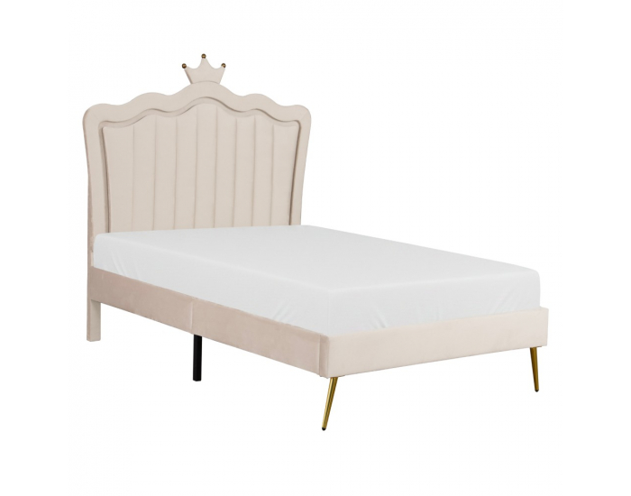 Jednolôžková posteľ s roštom Rania 90x200 - béžová (Velvet)
