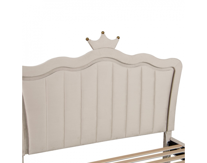 Jednolôžková posteľ s roštom Rania 90x200 - béžová (Velvet)