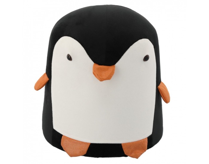 Taburet v tvare tučniaka Raino - čierna / biela