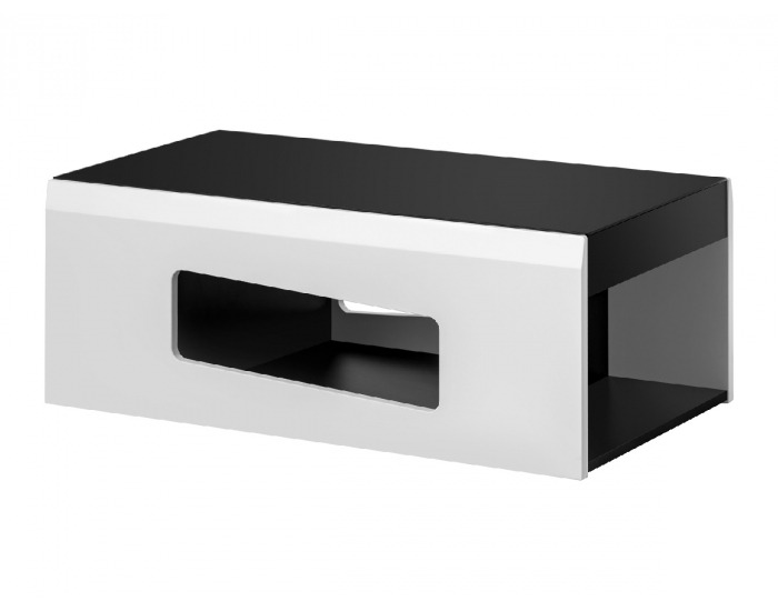 Konferenčný stolík Rake - čierna / biela