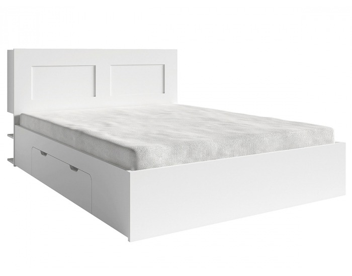 Posteľový rám s úložným priestorom Ramiak 160x200 cm - biela