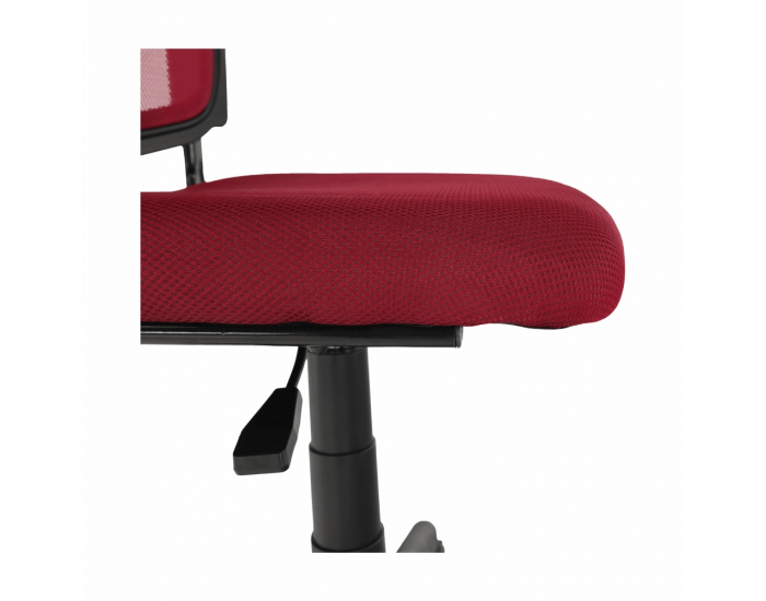 Detská stolička na kolieskach Ramiza - tmavočervená / čierna