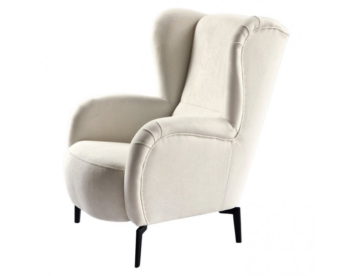 Kreslo (ušiak) Ramon - smotanová