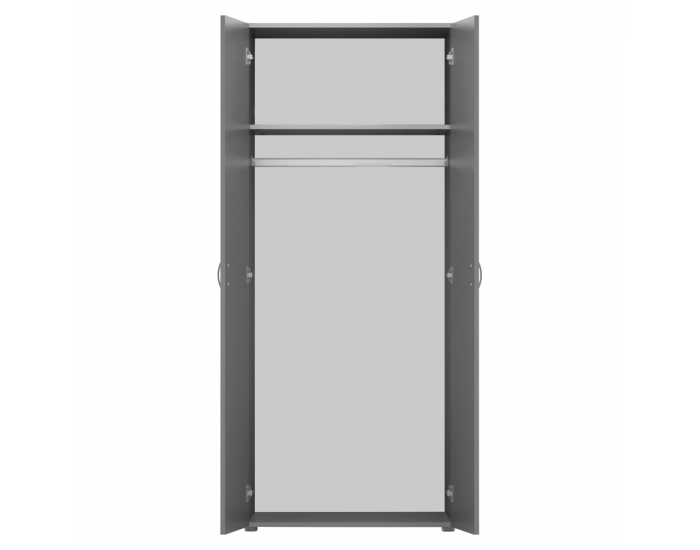 Dvojdverová šatníková skriňa Ramsa 2 - grafit