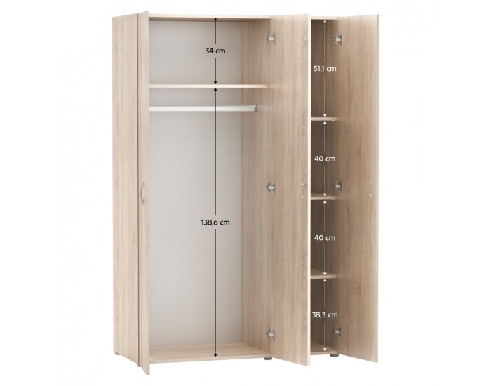 Študentská zostava Ramsa - dub sonoma / biela