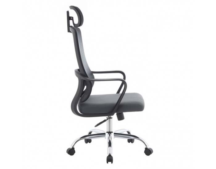 Kancelárske kreslo Randy - čierna / sivá / chróm
