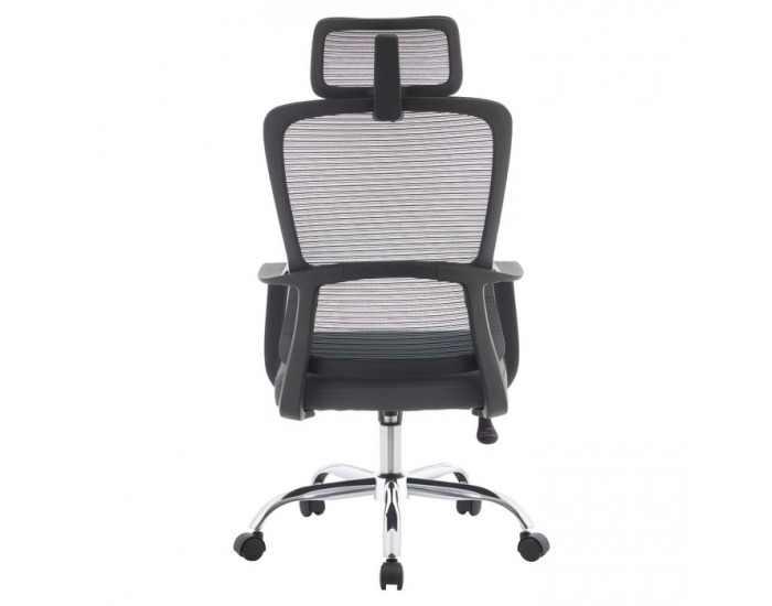 Kancelárske kreslo Randy - čierna / sivá / chróm