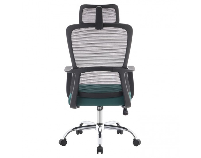 Kancelárske kreslo Randy - čierna / zelená / chróm