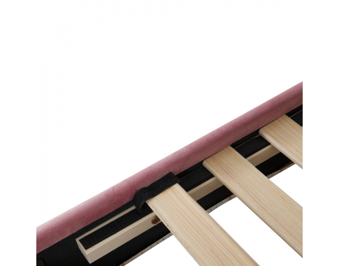 Jednolôžková posteľ s roštom Rania 90x200 - ružová (Velvet)