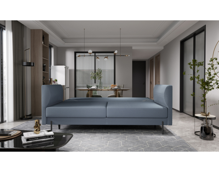 Rozkladacia pohovka s úložným priestorom Rasler - svetlosivá