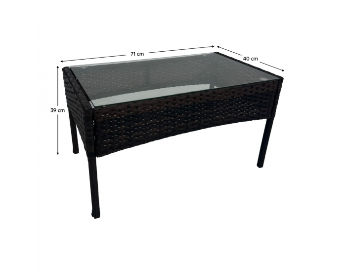 Záhradný nábytok z umelého ratanu Ratana 2 New - čierna / béžová