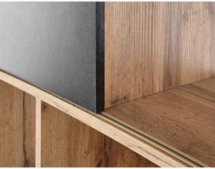 Regál Reg-22 - dub wotan / čierna