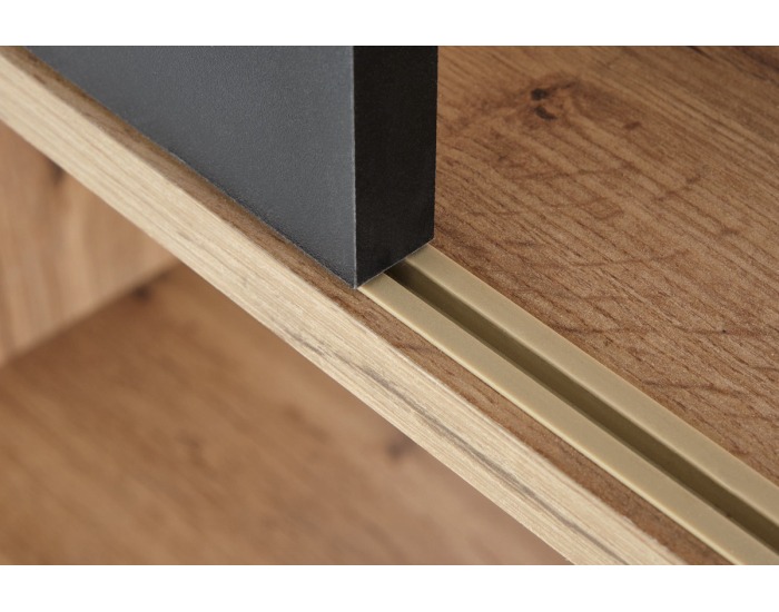 Regál Reg-23 - dub wotan / čierna