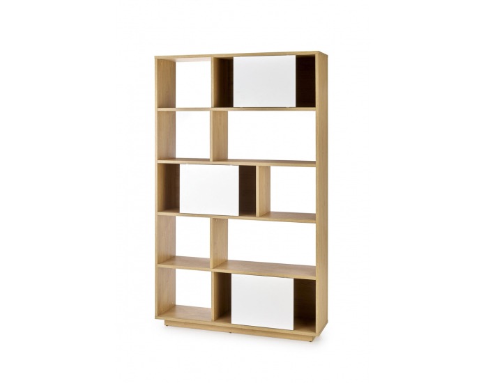 Regál Reg-23 - dub zlatý / biela