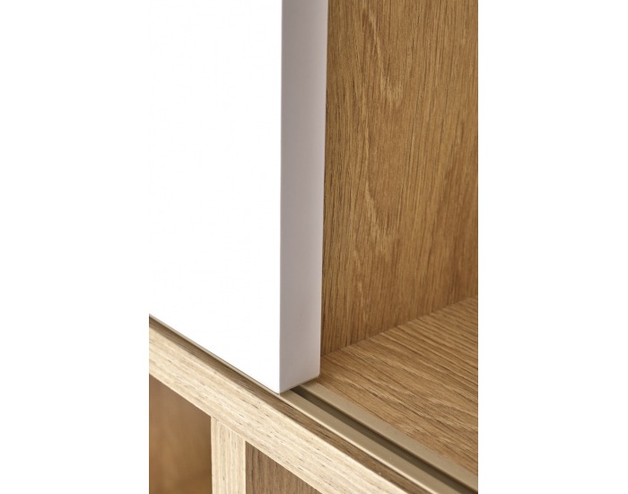 Regál Reg-23 - dub zlatý / biela