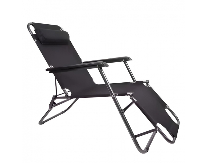 Záhradné lehátko Reged - čierna