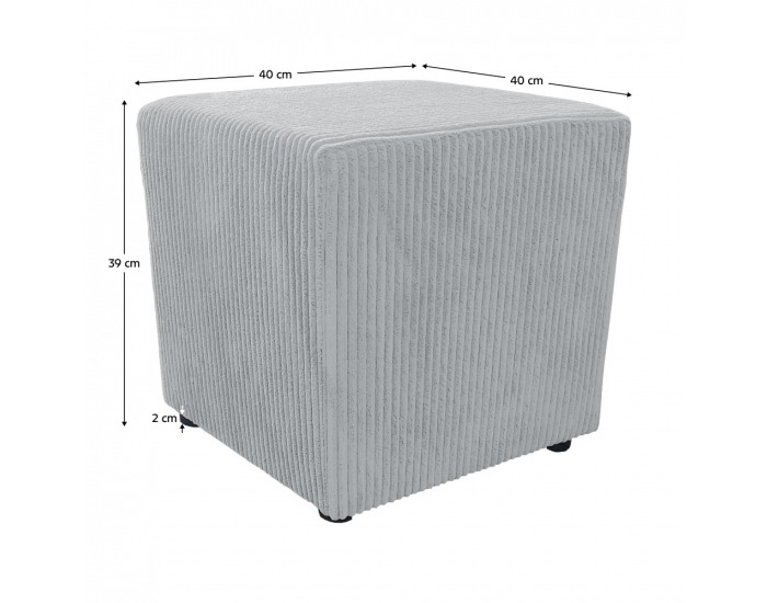 Taburetka Regory - svetlosivá