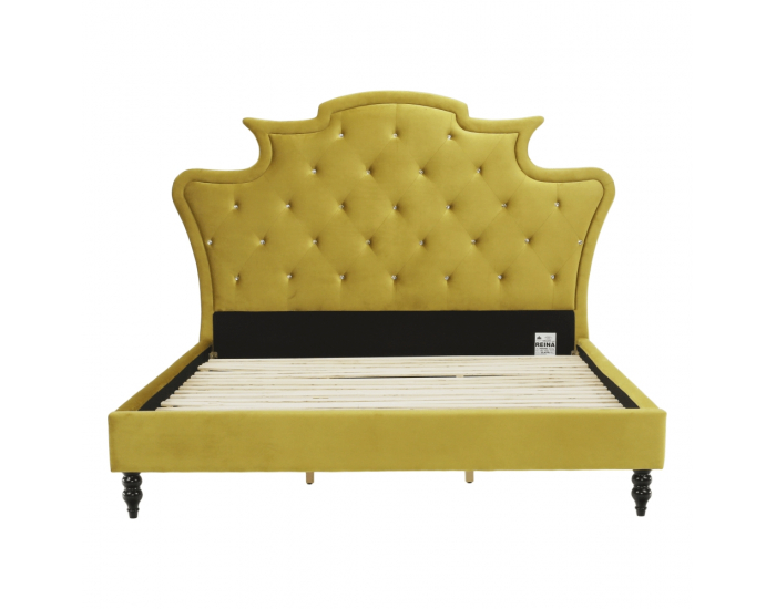 Manželská posteľ s roštom Reina 160x200 cm - zlatá