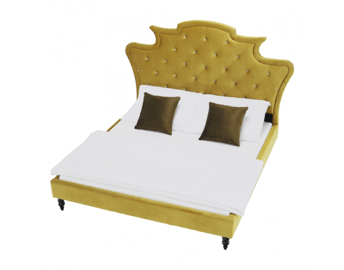 Manželská posteľ s roštom Reina 160x200 cm - zlatá