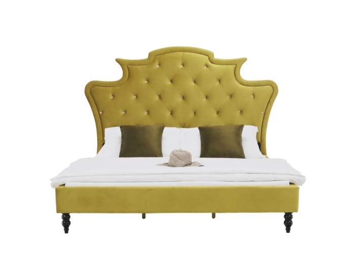 Manželská posteľ s roštom Reina 180x200 cm - zlatá