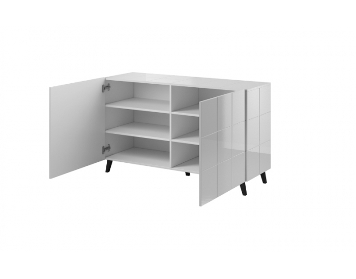 Dvojdverová komoda Reja KOM2D - biely lesk