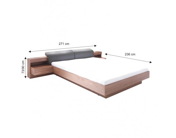 Spálňa Rekato 160x200 cm - orech / grafit