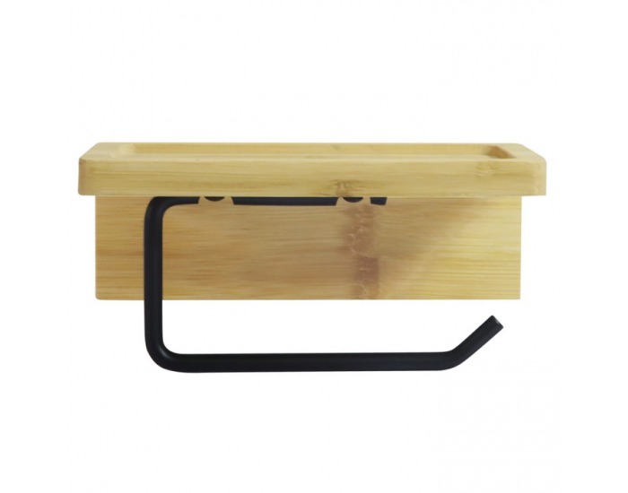 Držiak na toaletný papier Rekusi - hnedá / čierna