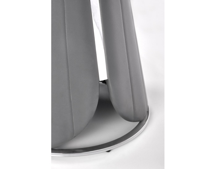 Okrúhly jedálenský stôl Remigio - biely mramor / sivá