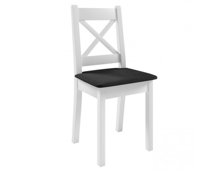 Jedálenská stolička (2 ks) Remy KX - biela / tmavosivá