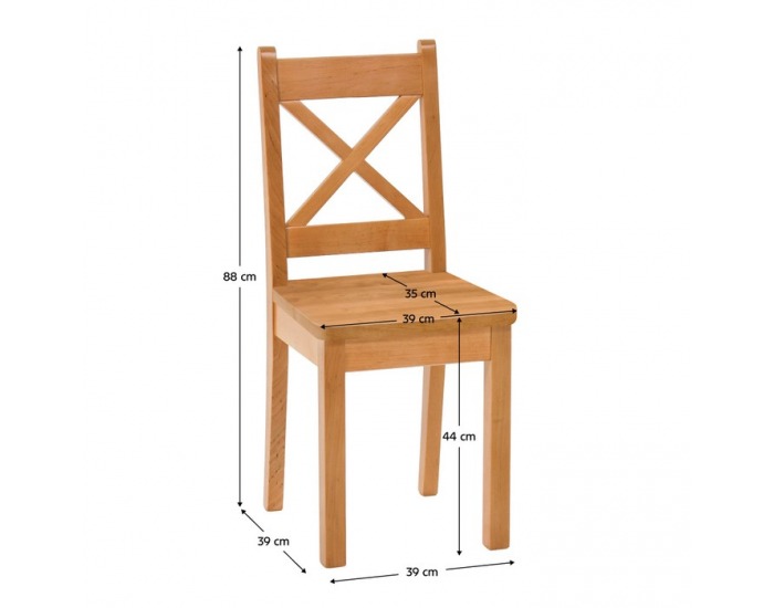 Jedálenská stolička (2 ks) Remy KX - jelša