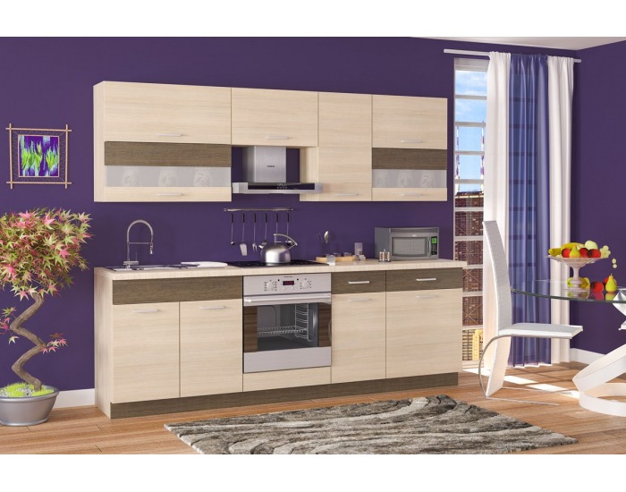 Kuchyňa Harmonia 240 - dub svetlý / dub tmavý