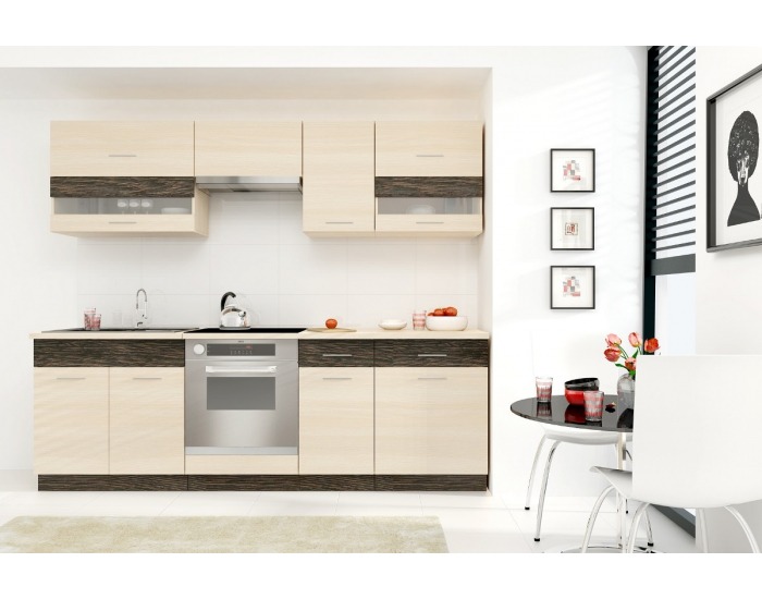 Kuchyňa Harmonia 240 - dub svetlý / dub tmavý
