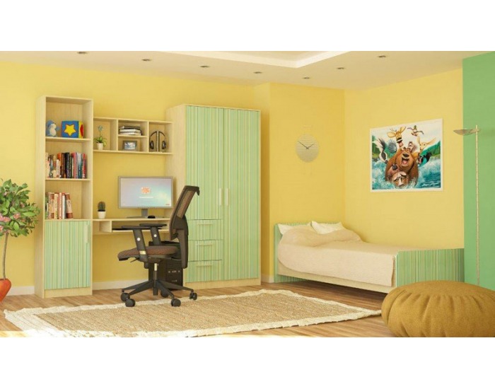 Detská posteľ s roštom Simba 90 - rainbow zelený