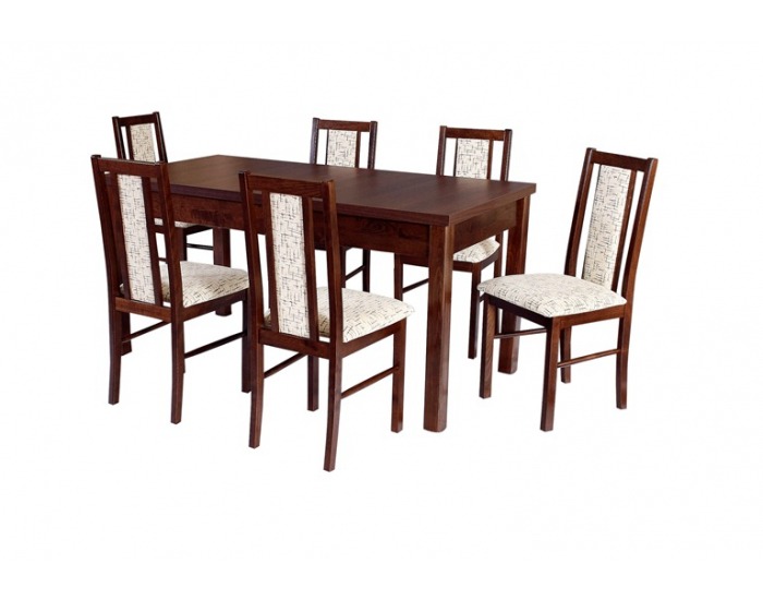 Jedálenský set Zostava 10 1+6 - orech
