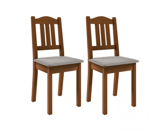 Jedálenská stolička (2 ks) Rendy K3 - bronz hnedý / svetlosivá